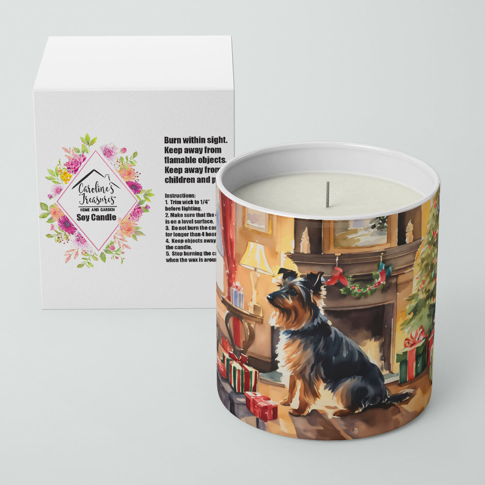 Buy this Australian Terrier Cozy Christmas Decorative Soy Candle