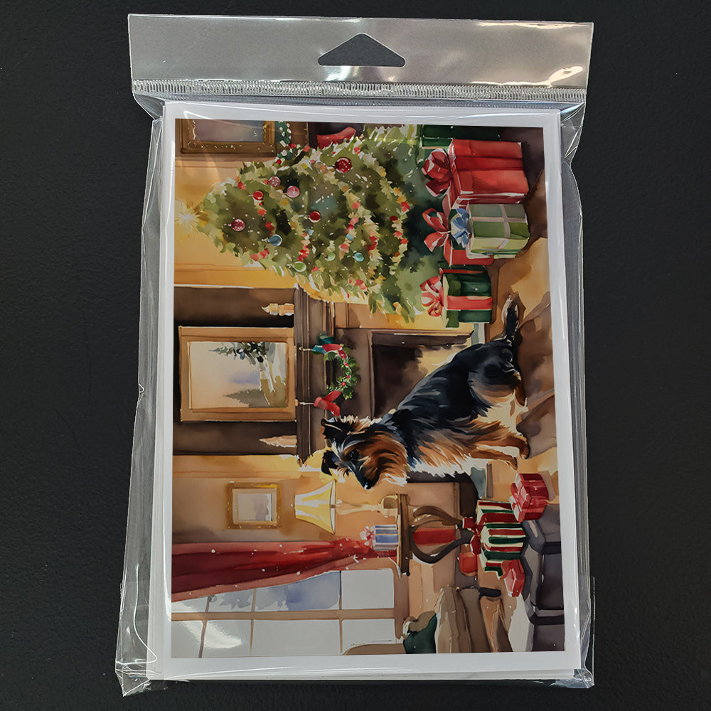 Australian Terrier Cozy Christmas Greeting Cards Pack of 8