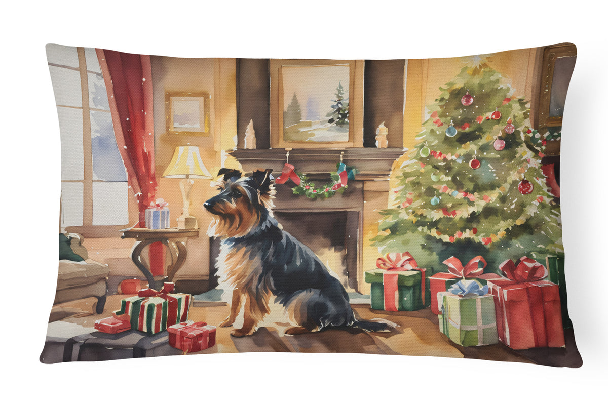 Buy this Australian Terrier Cozy Christmas Throw Pillow