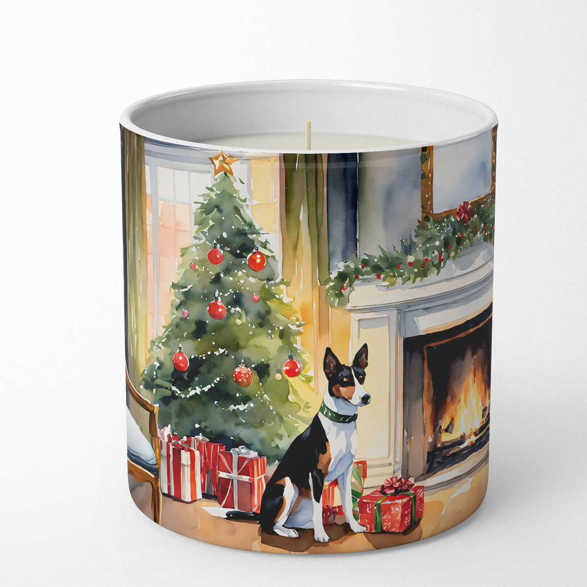 Buy this Basenji Cozy Christmas Decorative Soy Candle