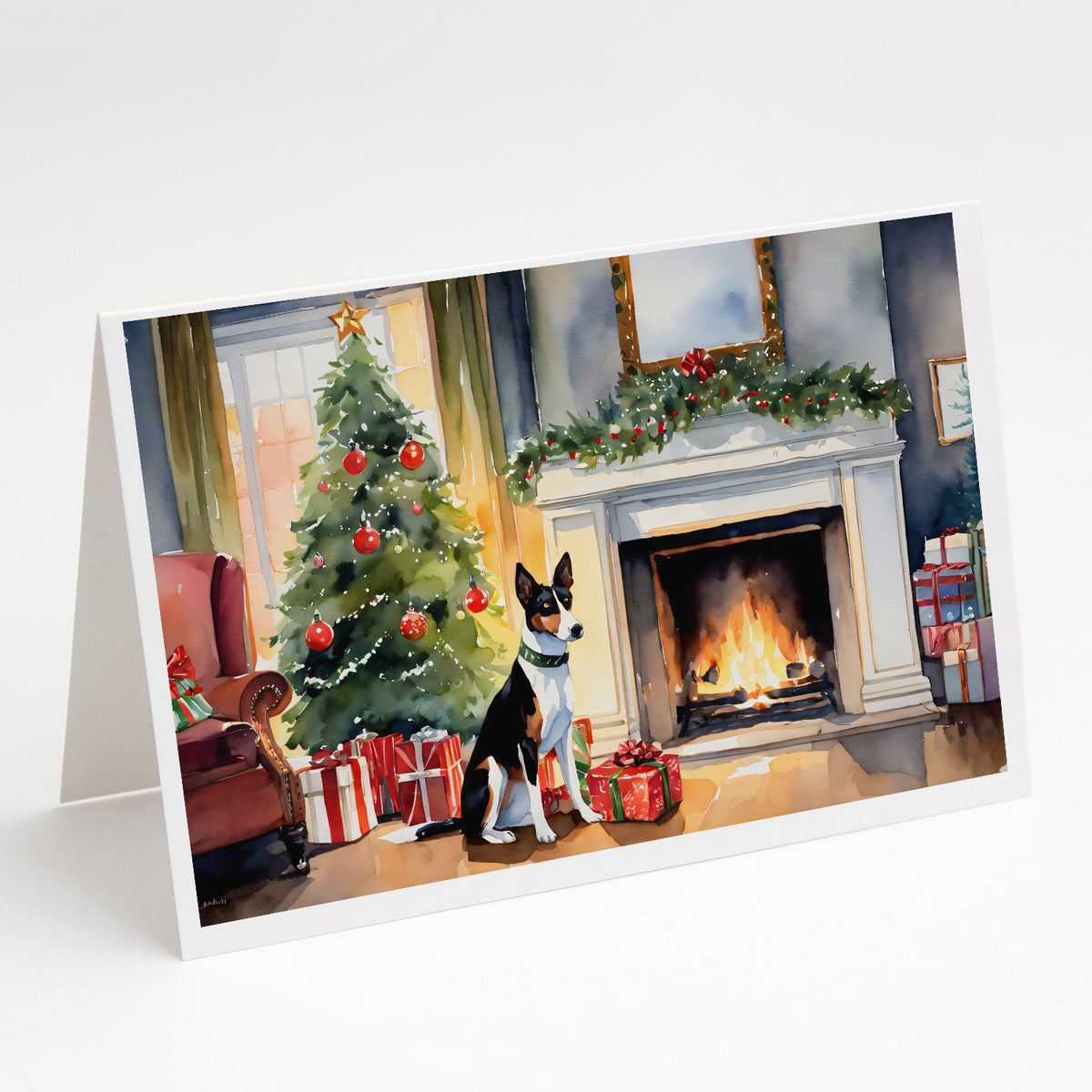 Buy this Basenji Cozy Christmas Greeting Cards Pack of 8