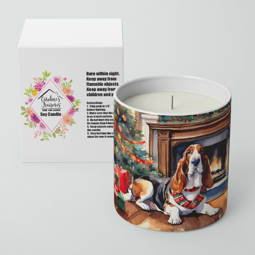 Basset Hound Cozy Christmas Decorative Soy Candle