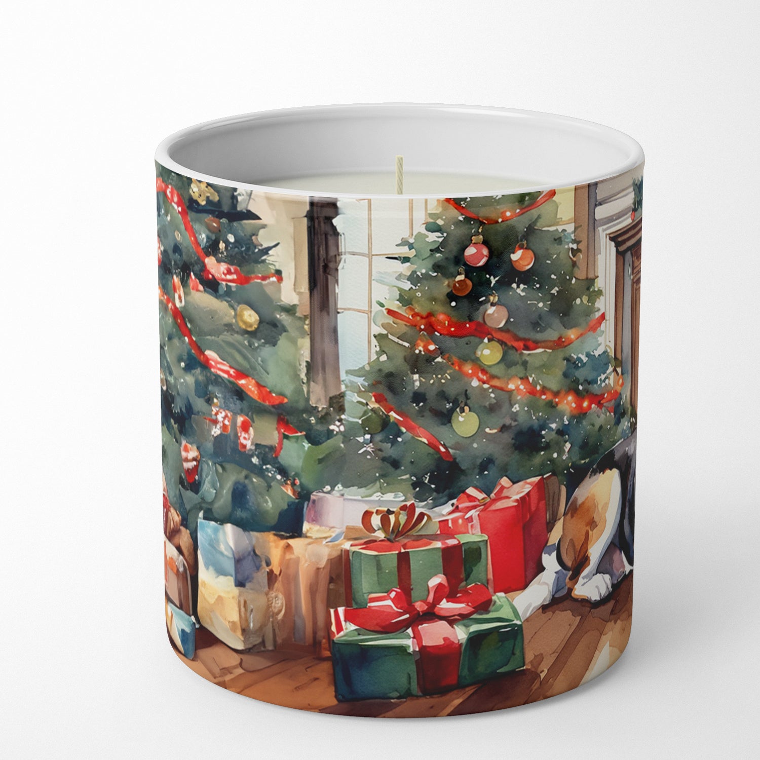 Basset Hound Cozy Christmas Decorative Soy Candle