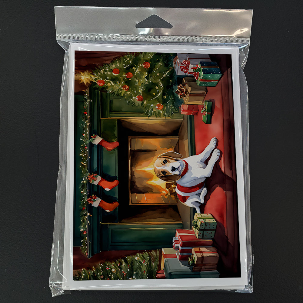 Beagle Cozy Christmas Greeting Cards Pack of 8