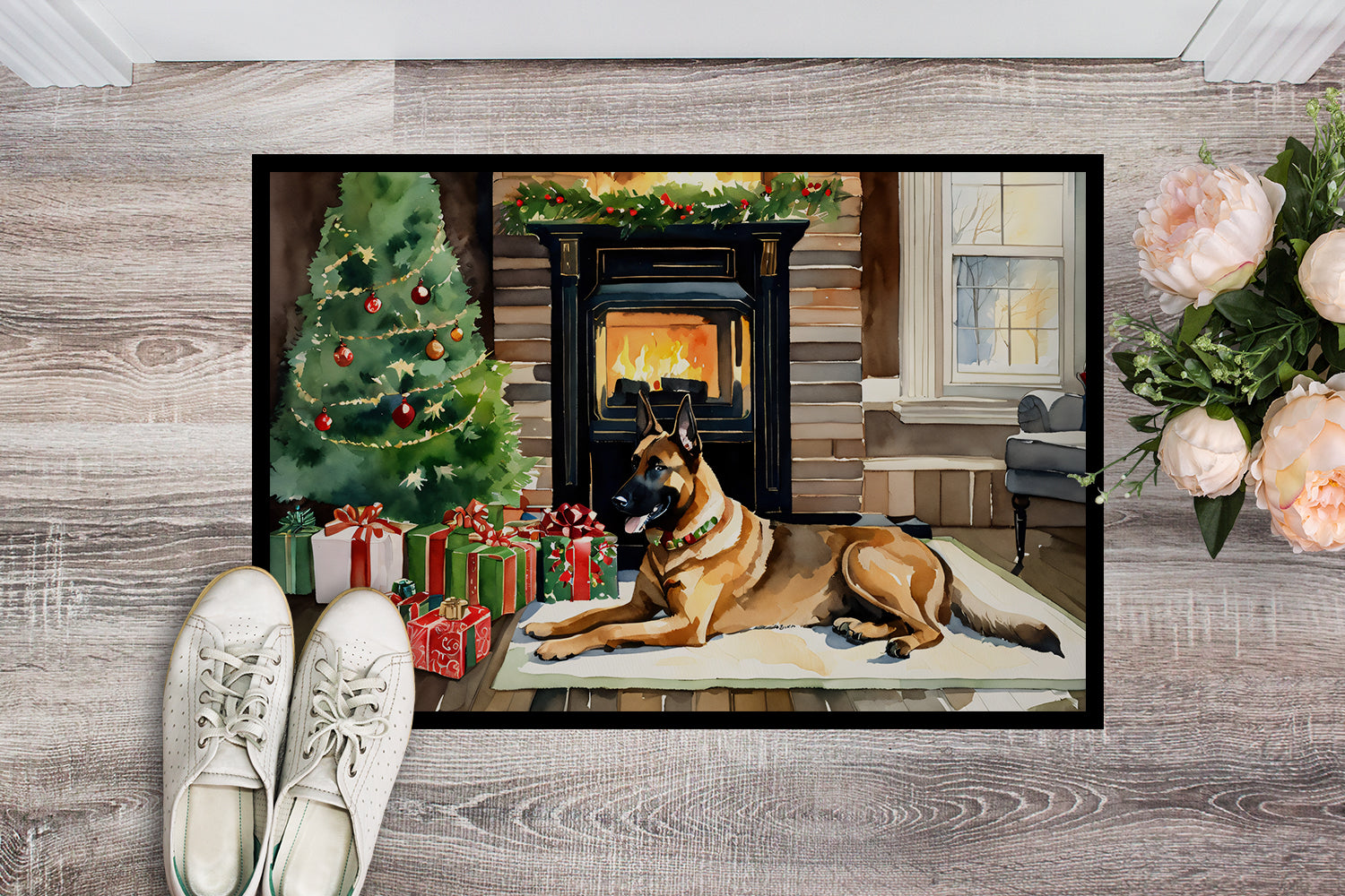 Buy this Belgian Malinois Cozy Christmas Doormat