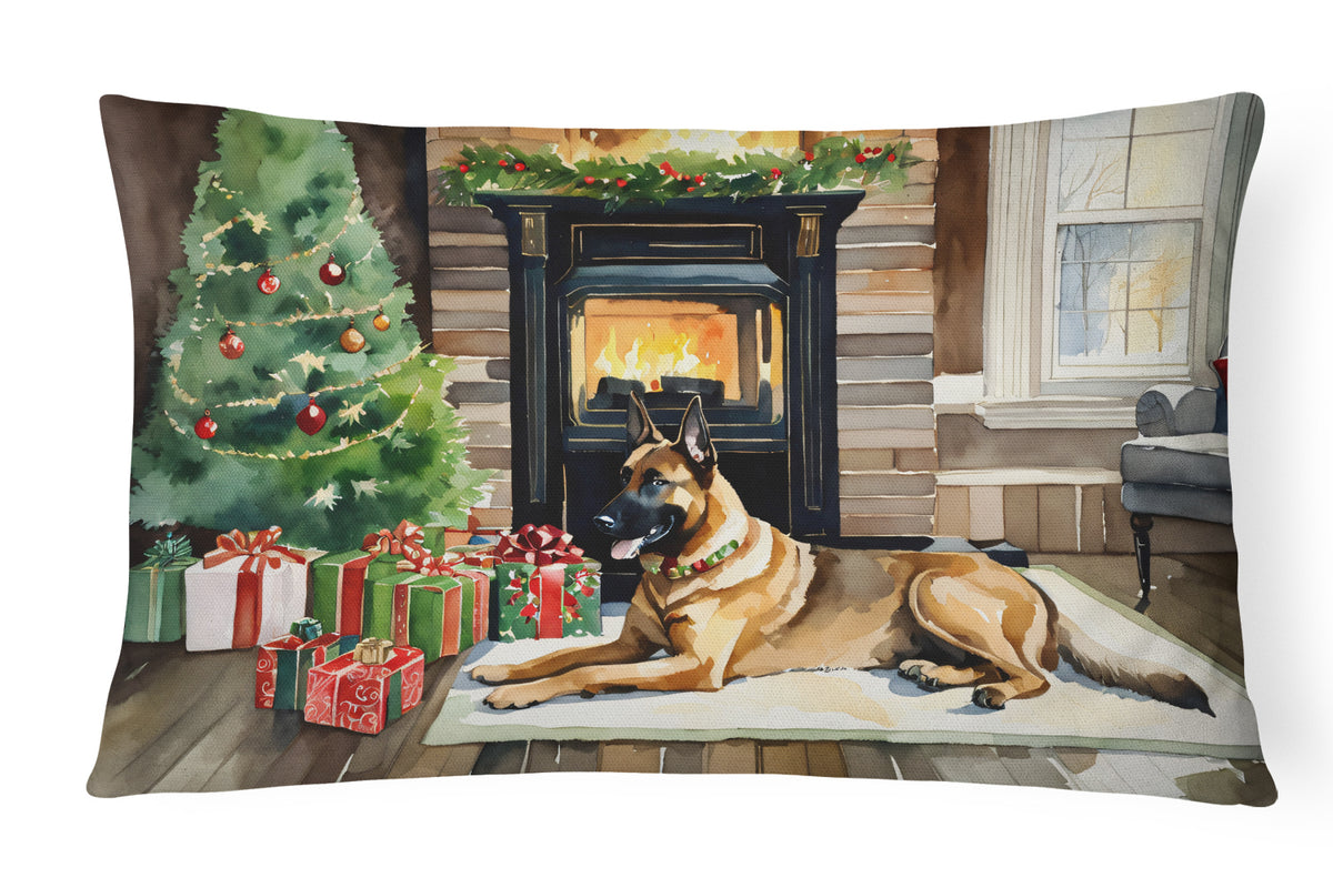 Buy this Belgian Malinois Cozy Christmas Throw Pillow