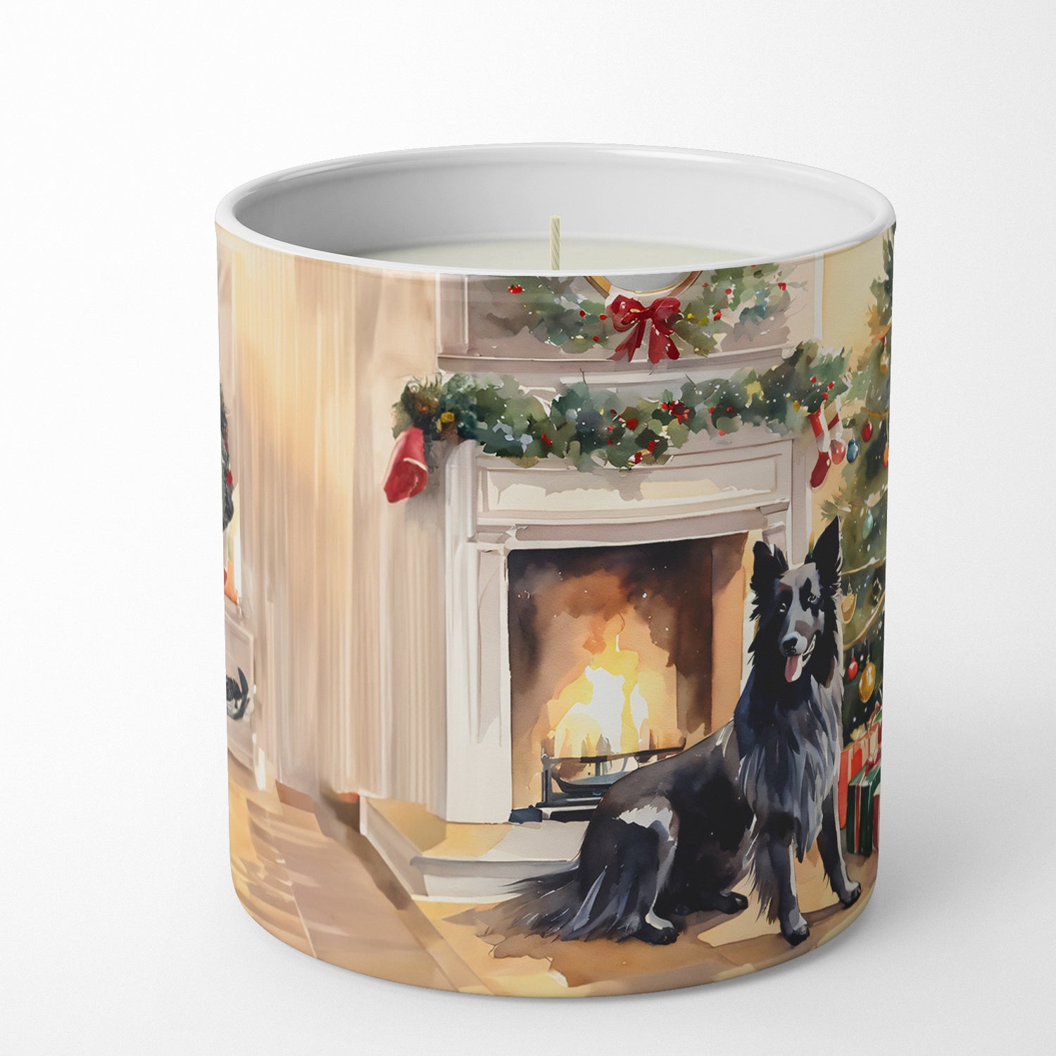Belgian Sheepdog Cozy Christmas Decorative Soy Candle