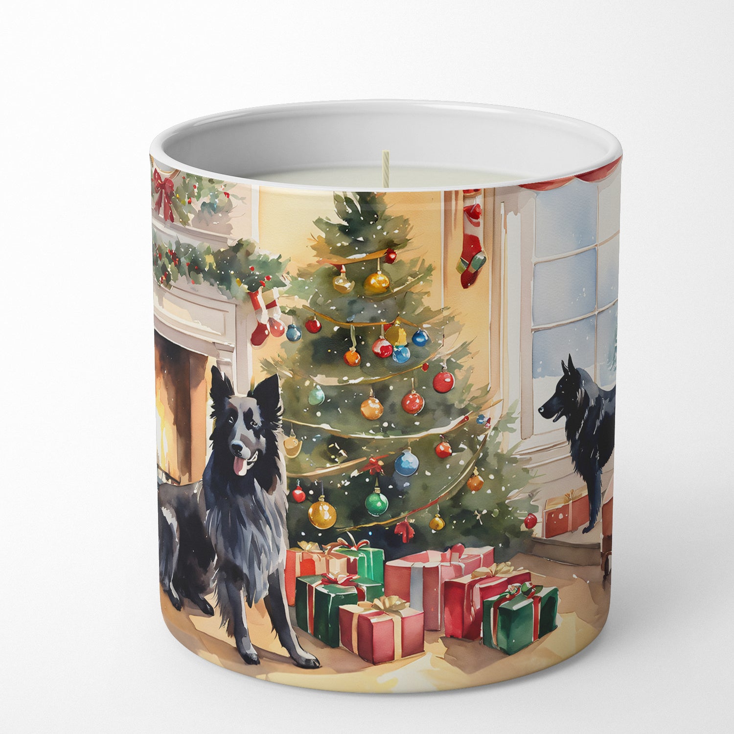 Belgian Sheepdog Cozy Christmas Decorative Soy Candle