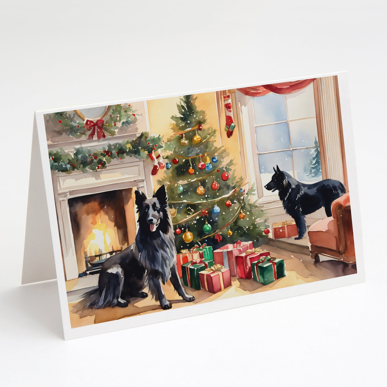 Buy this Belgian Sheepdog Cozy Christmas Greeting Cards Pack of 8