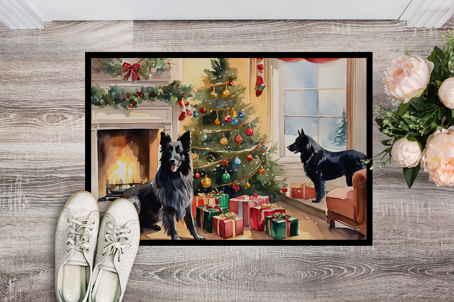 Buy this Belgian Sheepdog Cozy Christmas Doormat