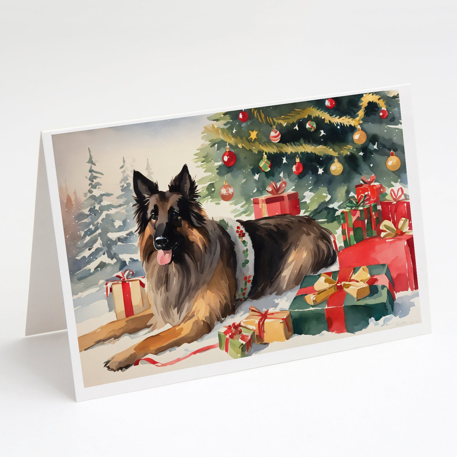 Buy this Belgian Tervuren Cozy Christmas Greeting Cards Pack of 8