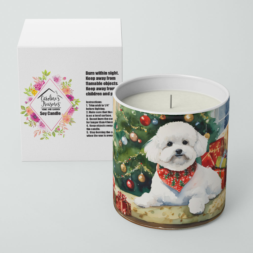 Caroline's Treasures Bichon Frise Cozy Christmas Decorative Soy Candle