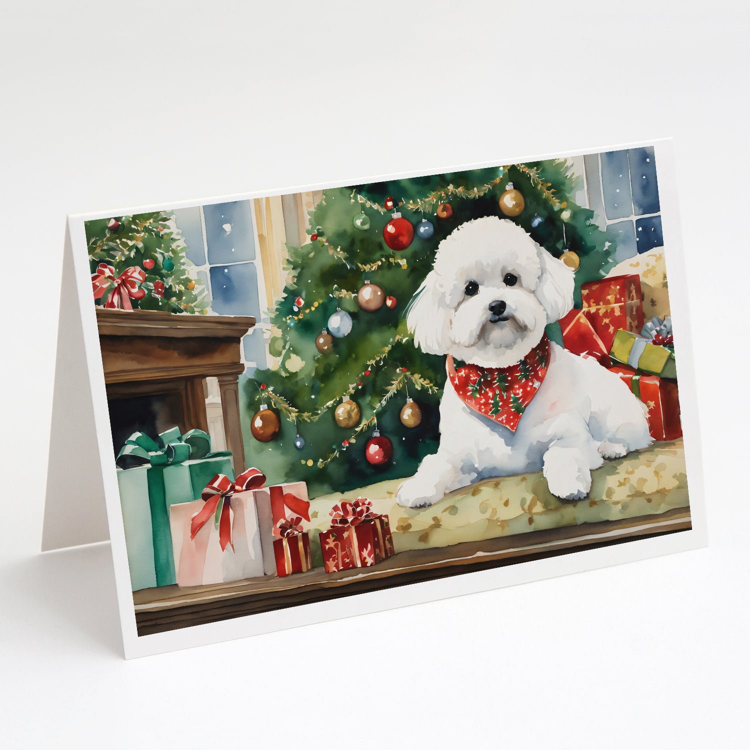 Buy this Bichon Frise Cozy Christmas Greeting Cards Pack of 8