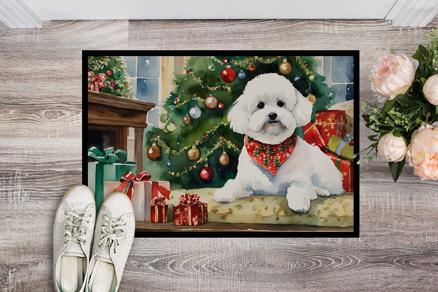 Buy this Bichon Frise Cozy Christmas Doormat