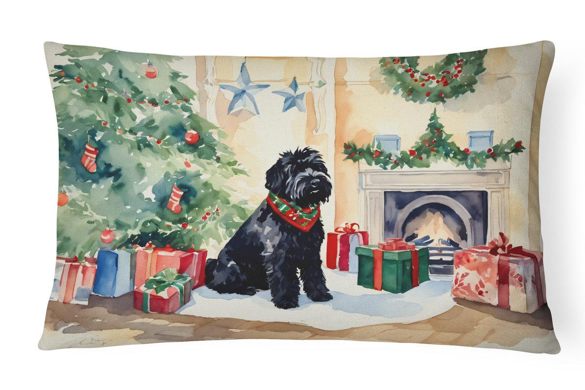 Buy this Black Russian Terrier Cozy Christmas Throw Pillow