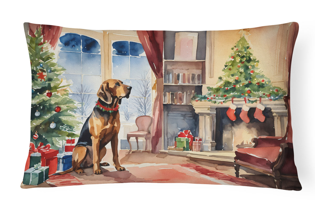 Buy this Bloodhound Cozy Christmas Throw Pillow