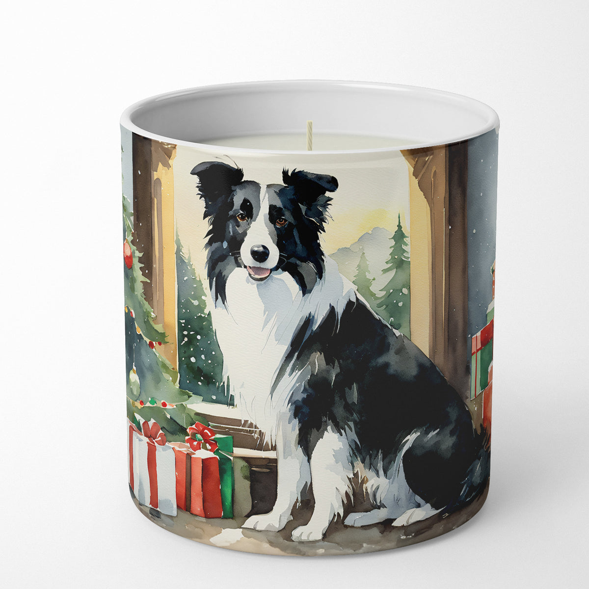Buy this Border Collie Cozy Christmas Decorative Soy Candle