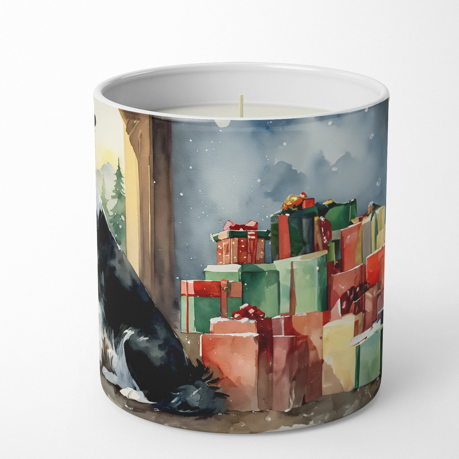 Border Collie Cozy Christmas Decorative Soy Candle