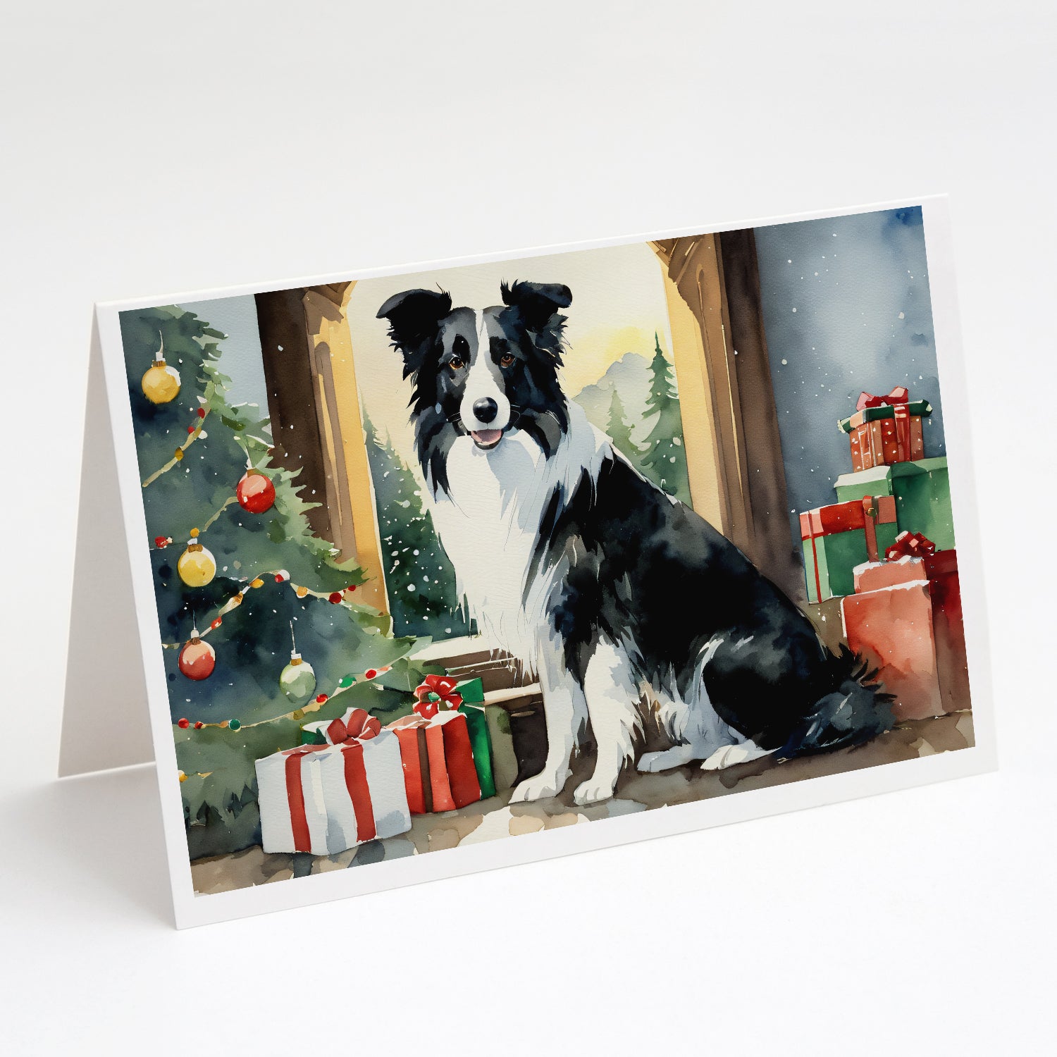 Buy this Border Collie Cozy Christmas Greeting Cards Pack of 8