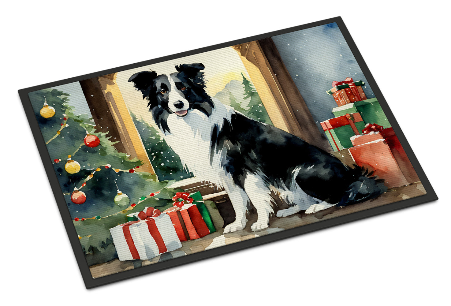 Buy this Border Collie Cozy Christmas Doormat