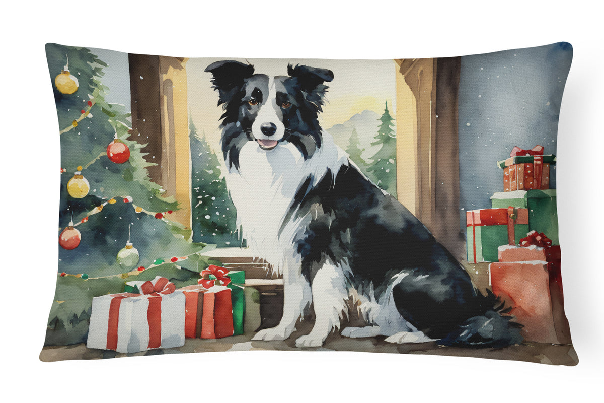 Buy this Border Collie Cozy Christmas Throw Pillow