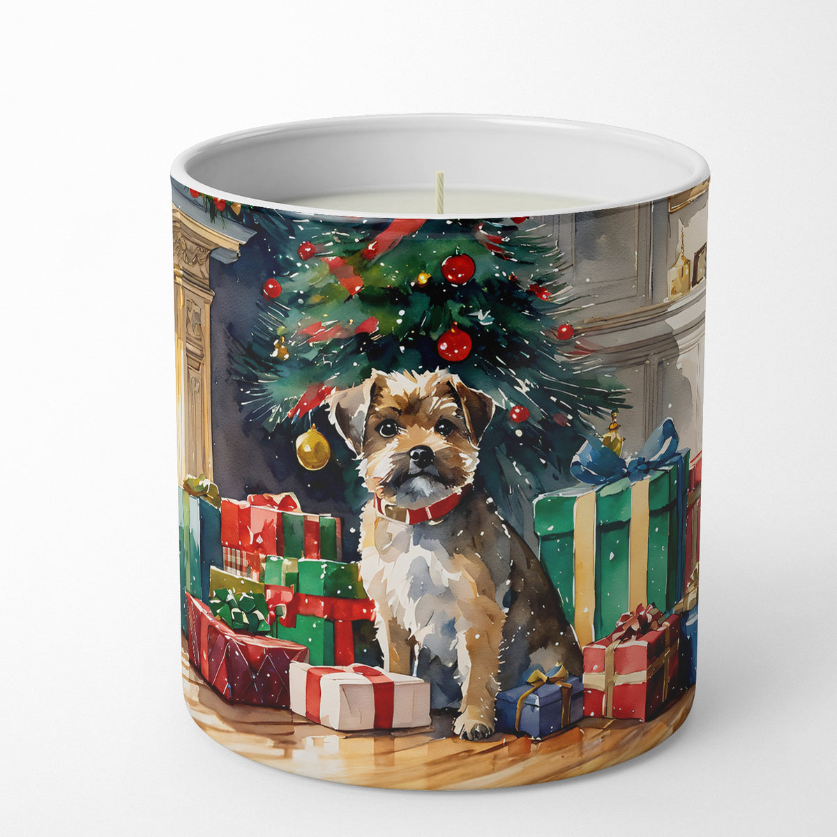 Buy this Border Terrier Cozy Christmas Decorative Soy Candle