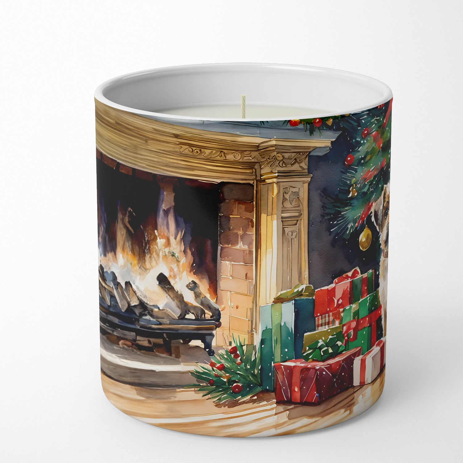 Border Terrier Cozy Christmas Decorative Soy Candle