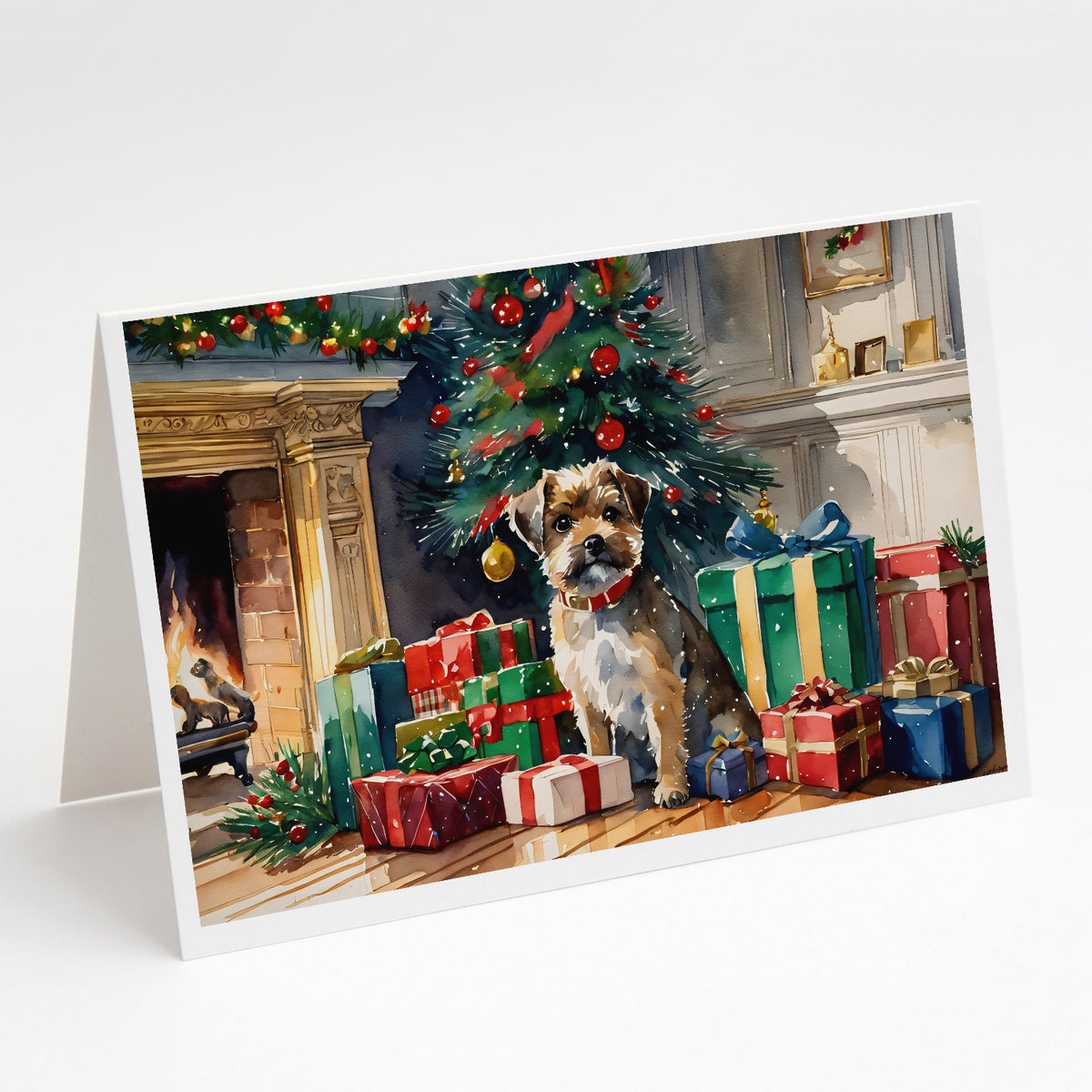 Buy this Border Terrier Cozy Christmas Greeting Cards Pack of 8