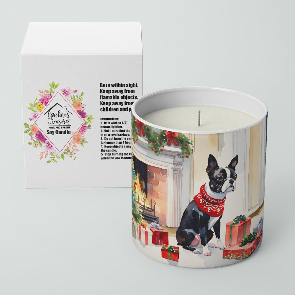 Buy this Boston Terrier Cozy Christmas Decorative Soy Candle