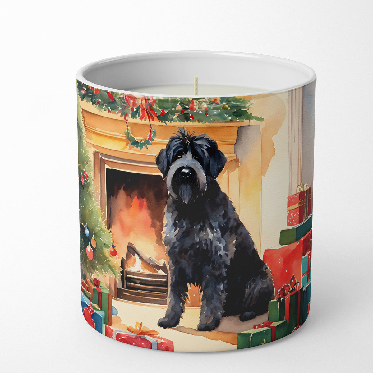 Buy this Bouvier des Flandres Cozy Christmas Decorative Soy Candle