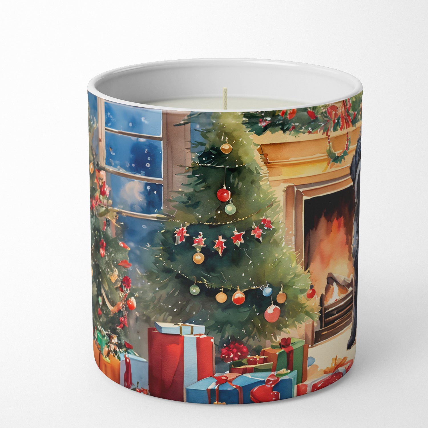 Bouvier des Flandres Cozy Christmas Decorative Soy Candle