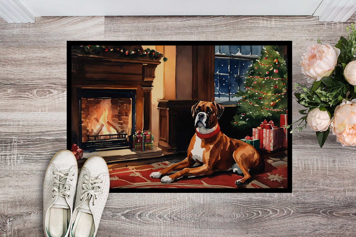 Buy this Boxer Cozy Christmas Doormat