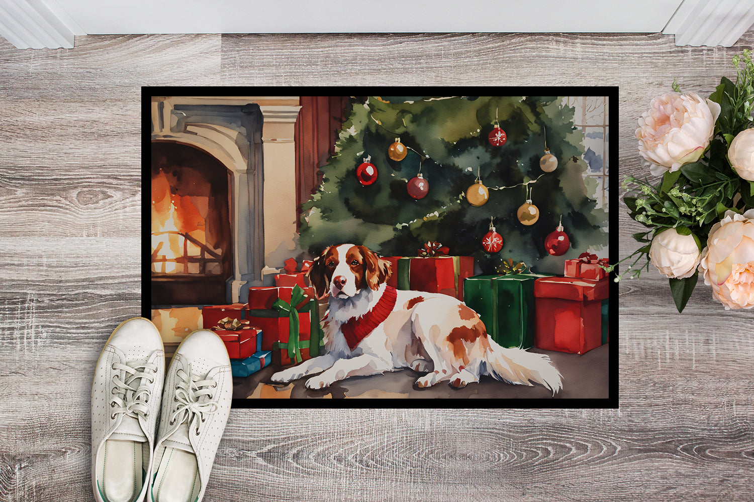 Buy this Brittany Cozy Christmas Doormat