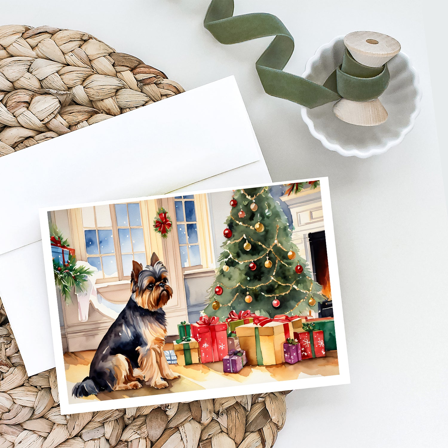 Brussels Griffon Cozy Christmas Greeting Cards Pack of 8
