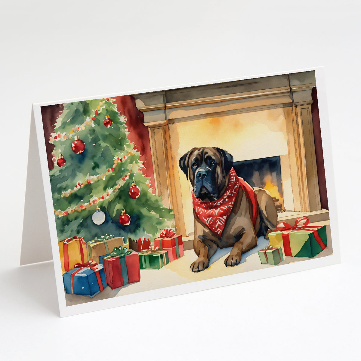 Buy this Bullmastiff Cozy Christmas Greeting Cards Pack of 8