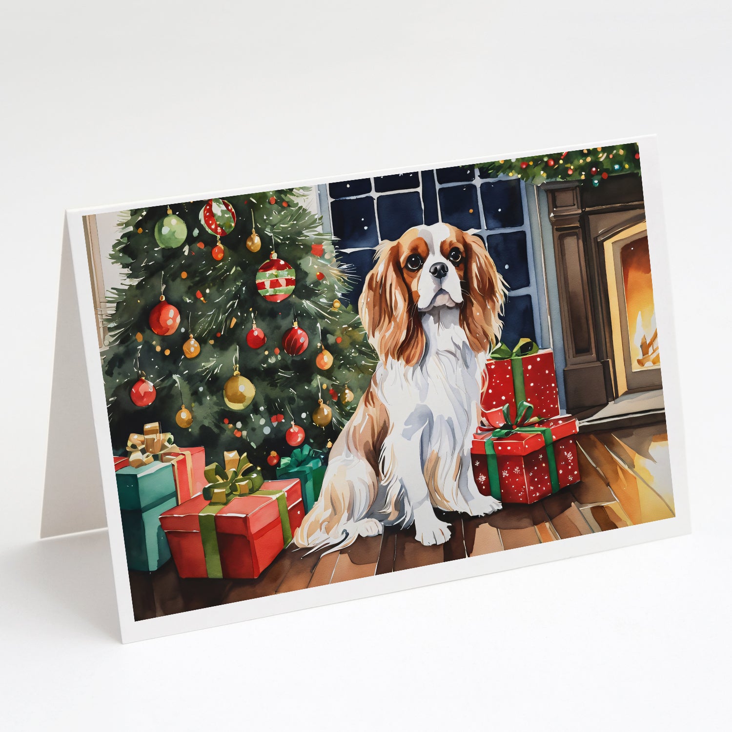 Buy this Cavalier Spaniel Cozy Christmas Greeting Cards Pack of 8