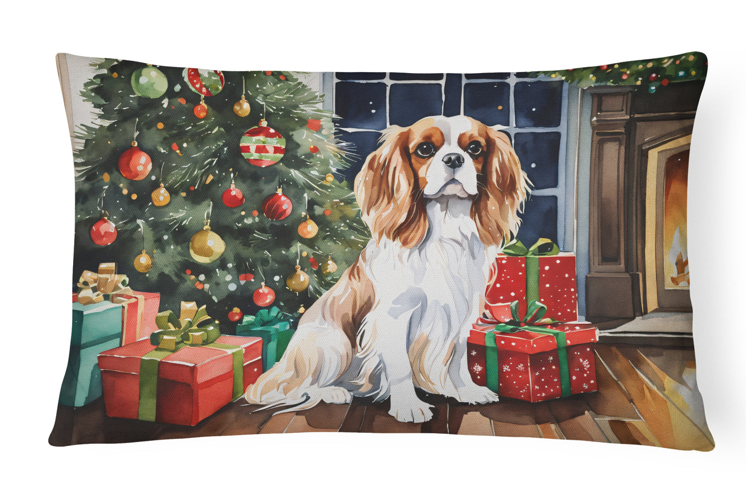 Buy this Cavalier Spaniel Cozy Christmas Throw Pillow