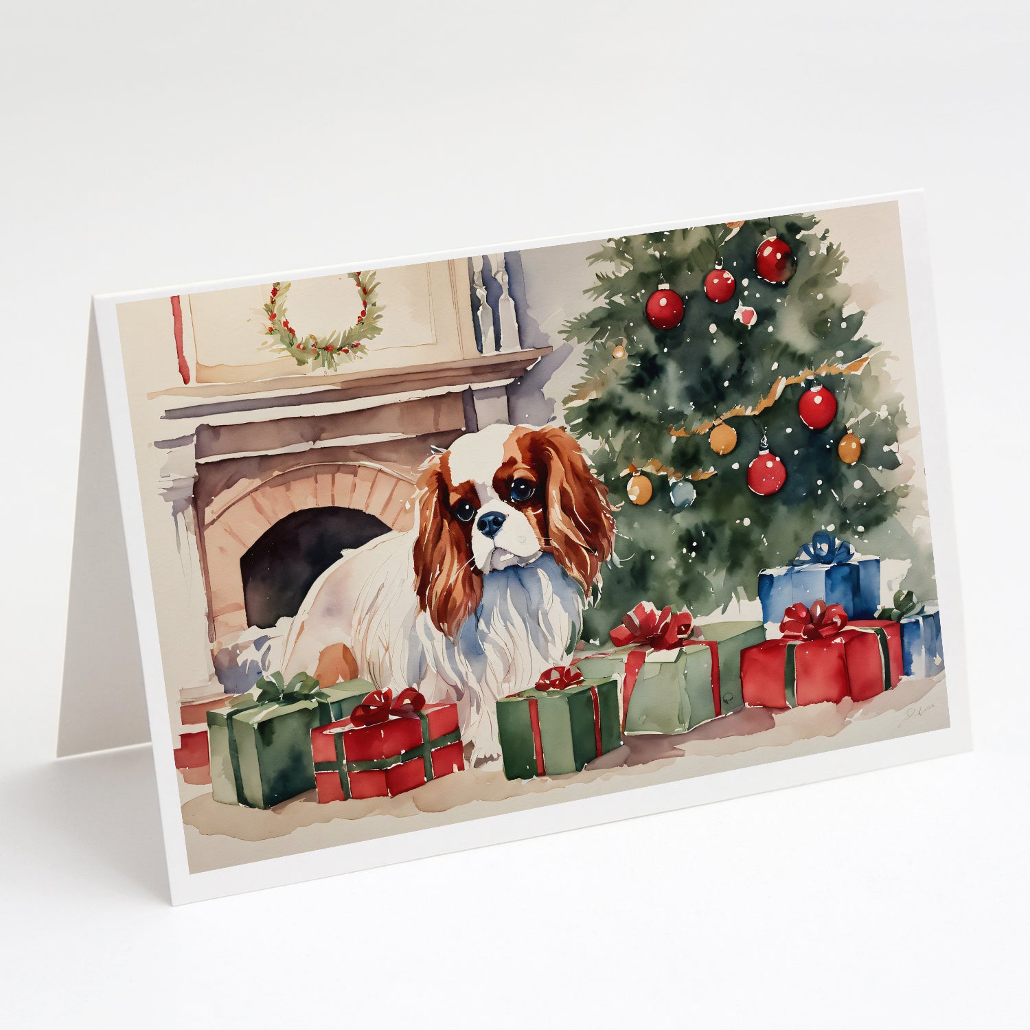 Buy this Cavalier Spaniel Cozy Christmas Greeting Cards Pack of 8