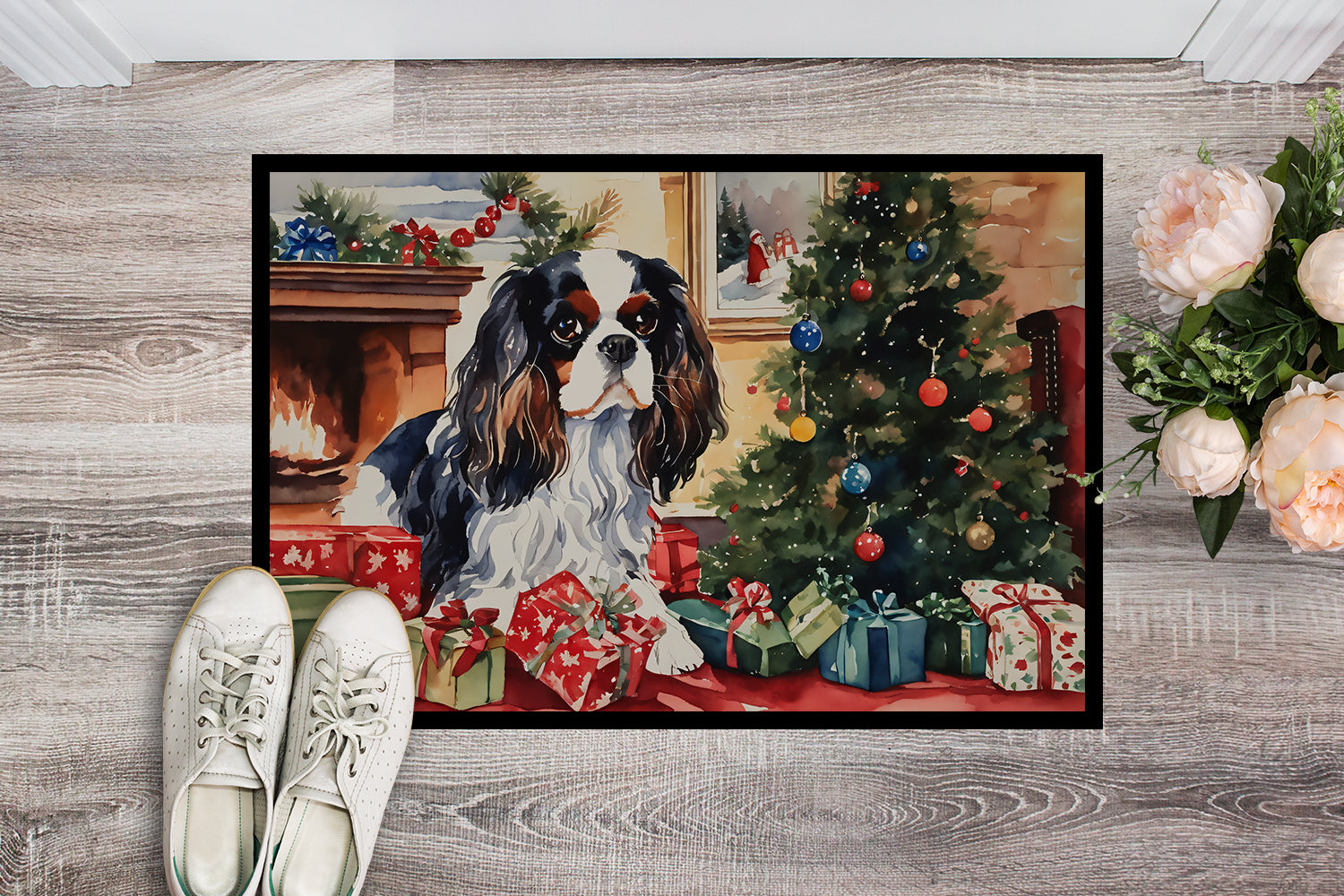 Buy this Cavalier Spaniel Cozy Christmas Doormat