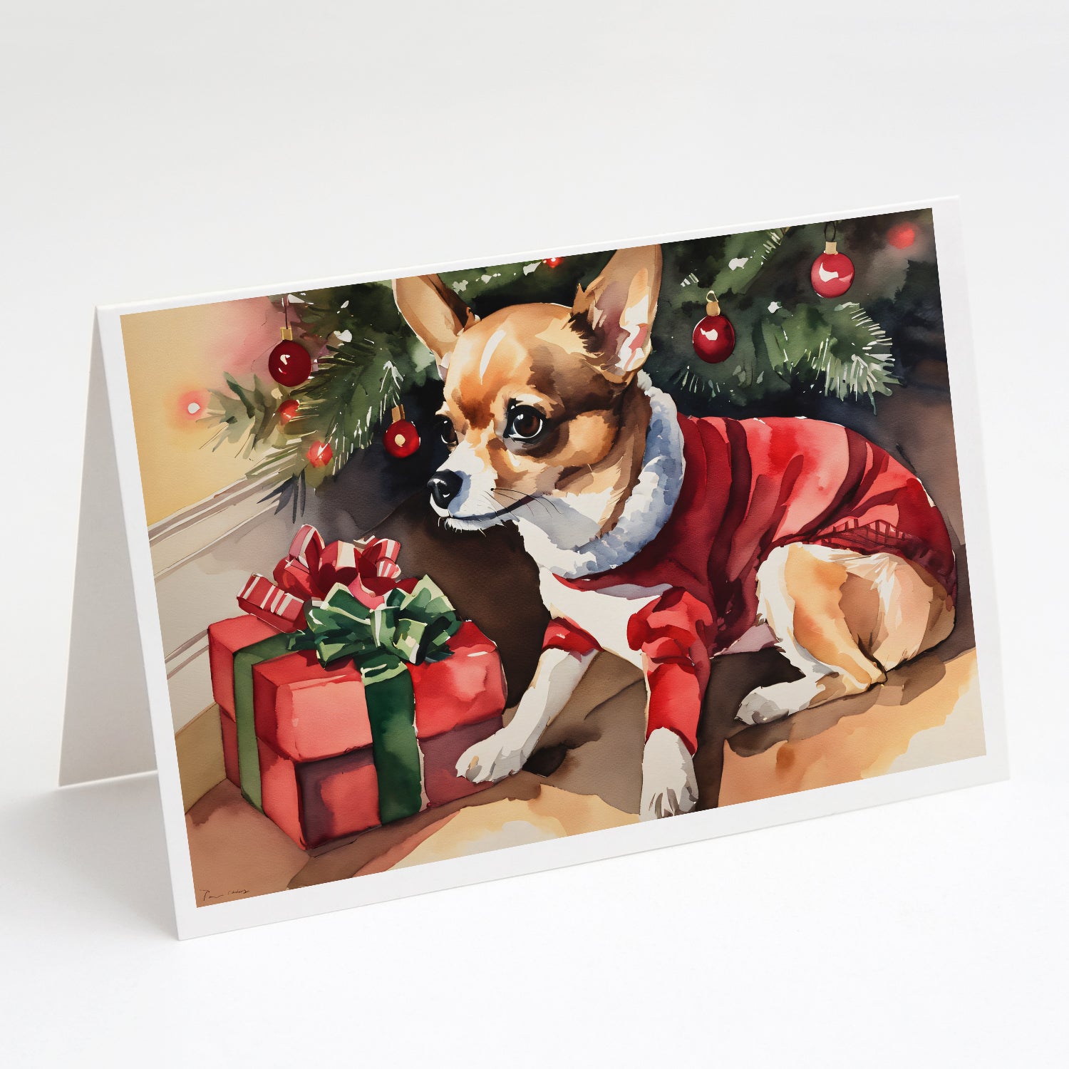 Buy this Chihuahua Cozy Christmas Greeting Cards Pack of 8
