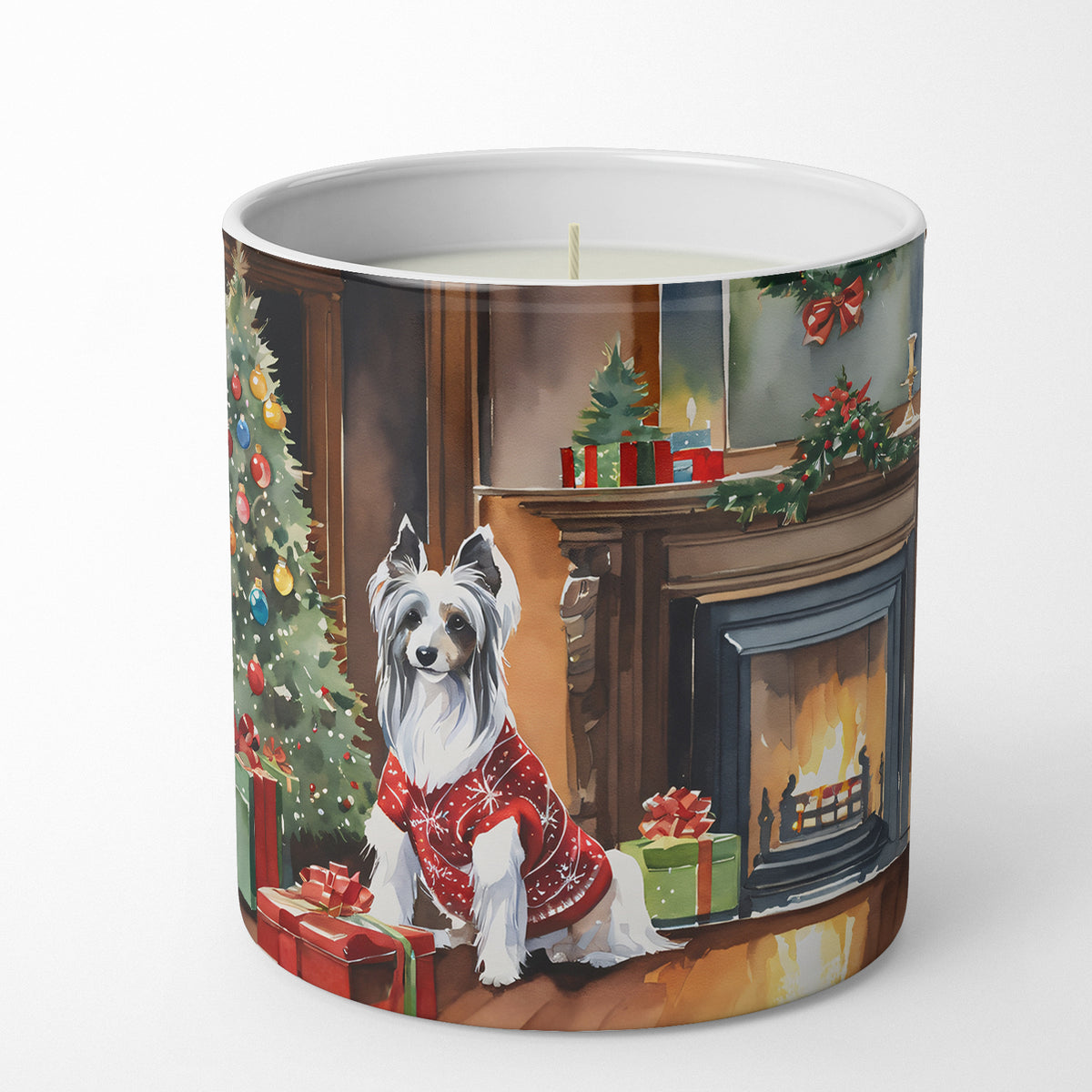 Buy this Chinese Crested Cozy Christmas Decorative Soy Candle