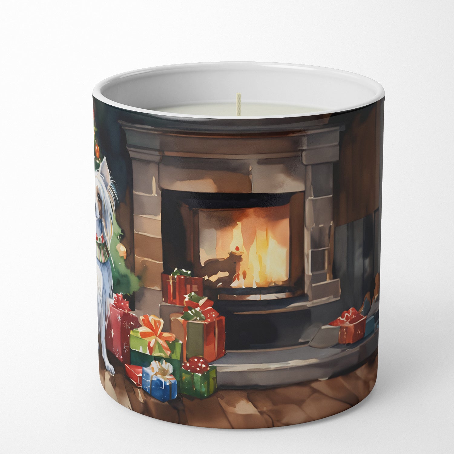 Chinese Crested Cozy Christmas Decorative Soy Candle