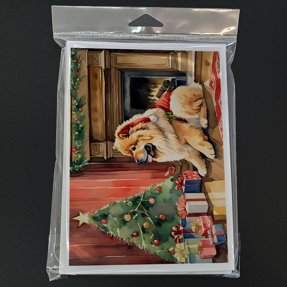 Chow Chow Cozy Christmas Greeting Cards Pack of 8