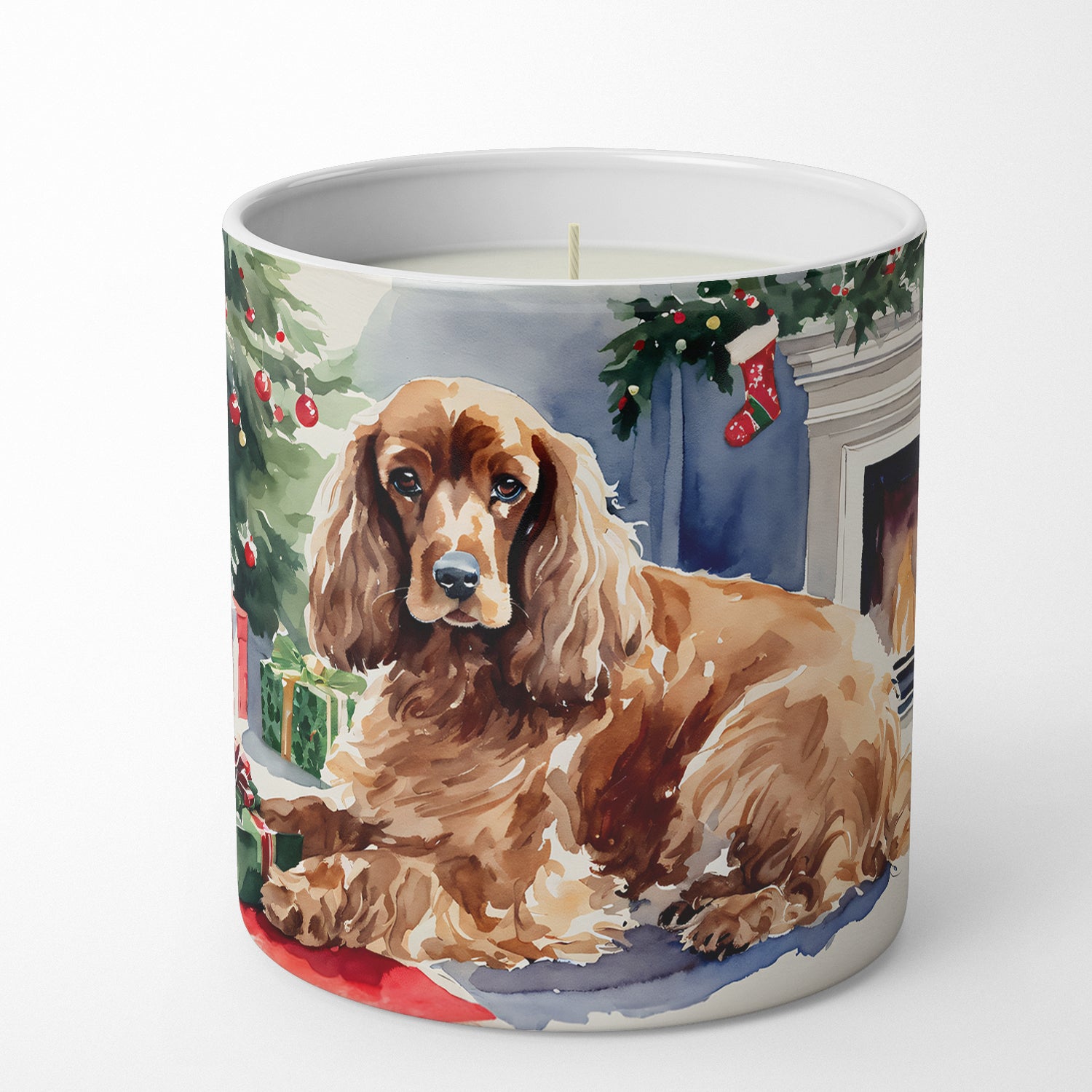 Buy this Cocker Spaniel Cozy Christmas Decorative Soy Candle
