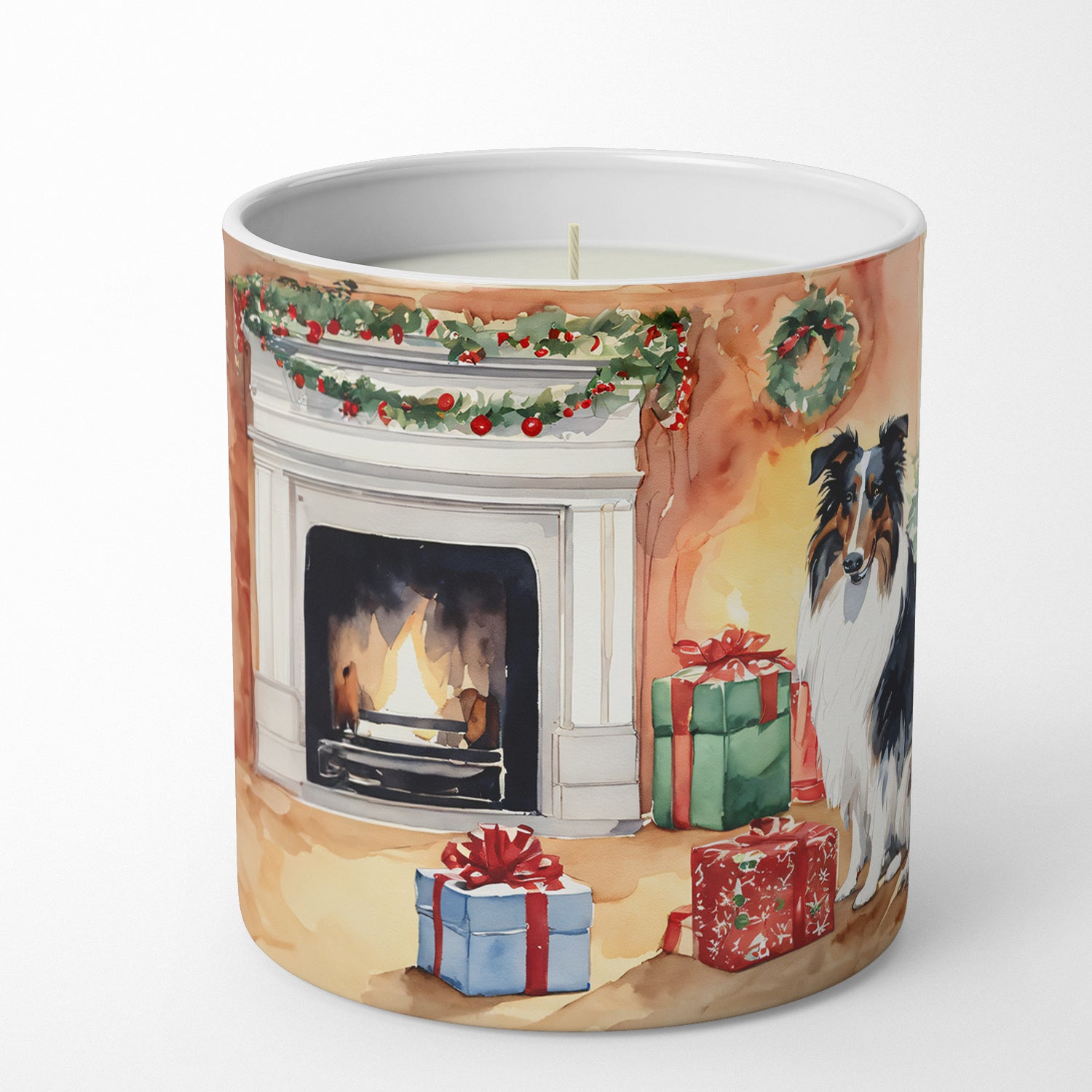 Collie Cozy Christmas Decorative Soy Candle