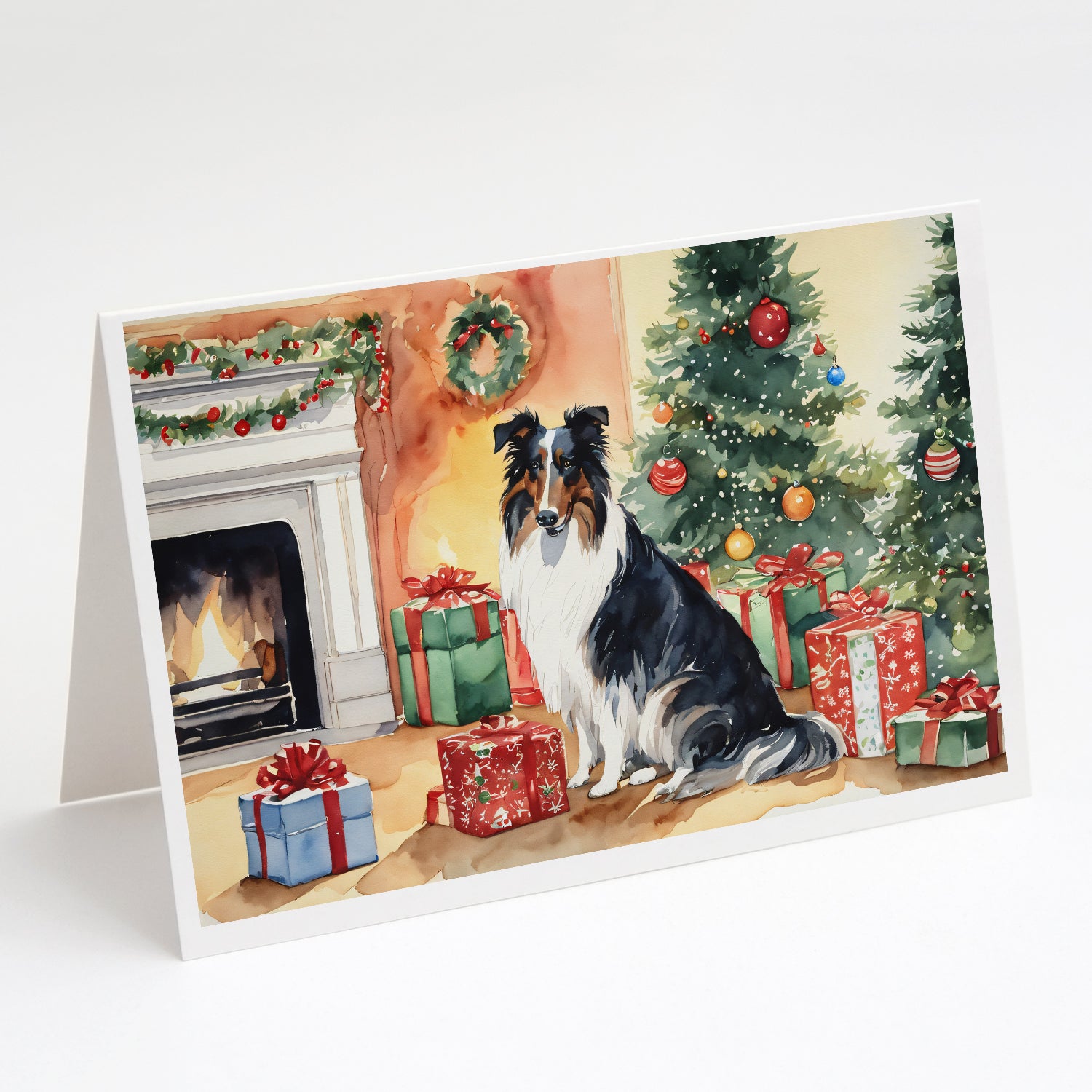 Buy this Collie Cozy Christmas Greeting Cards Pack of 8