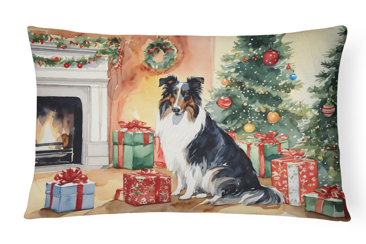 Buy this Collie Cozy Christmas Throw Pillow