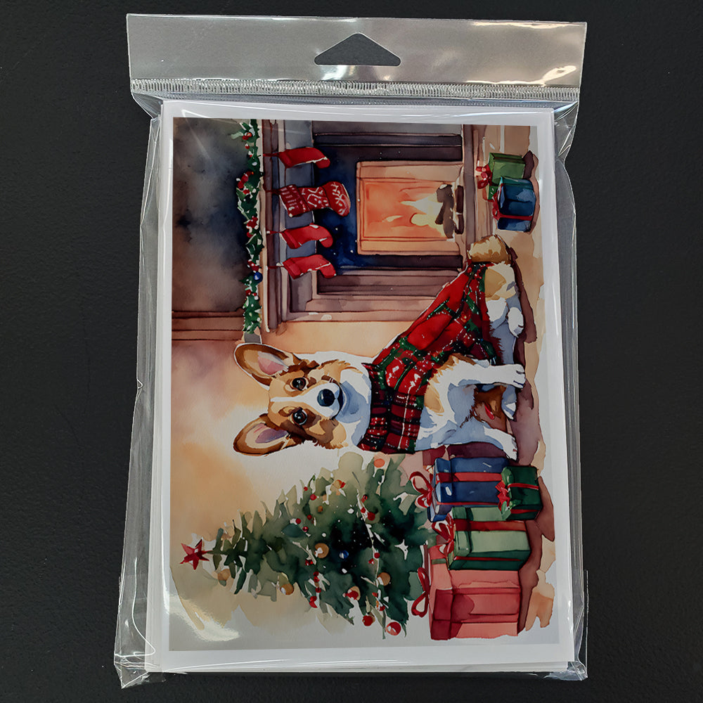 Corgi Cozy Christmas Greeting Cards Pack of 8