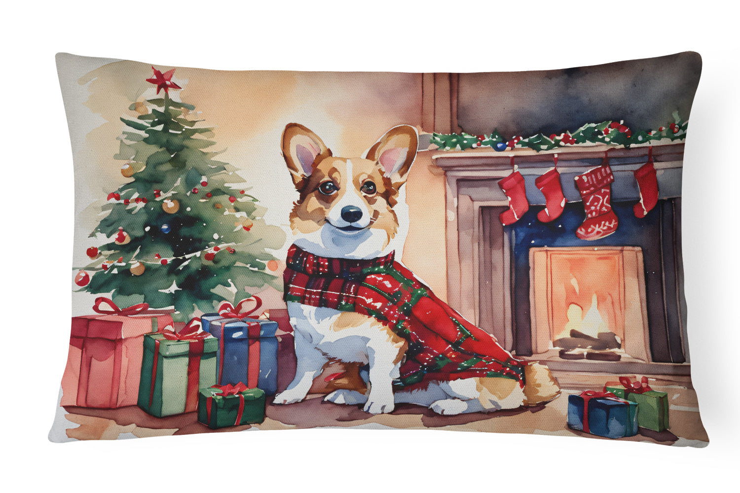 Buy this Corgi Cozy Christmas Throw Pillow