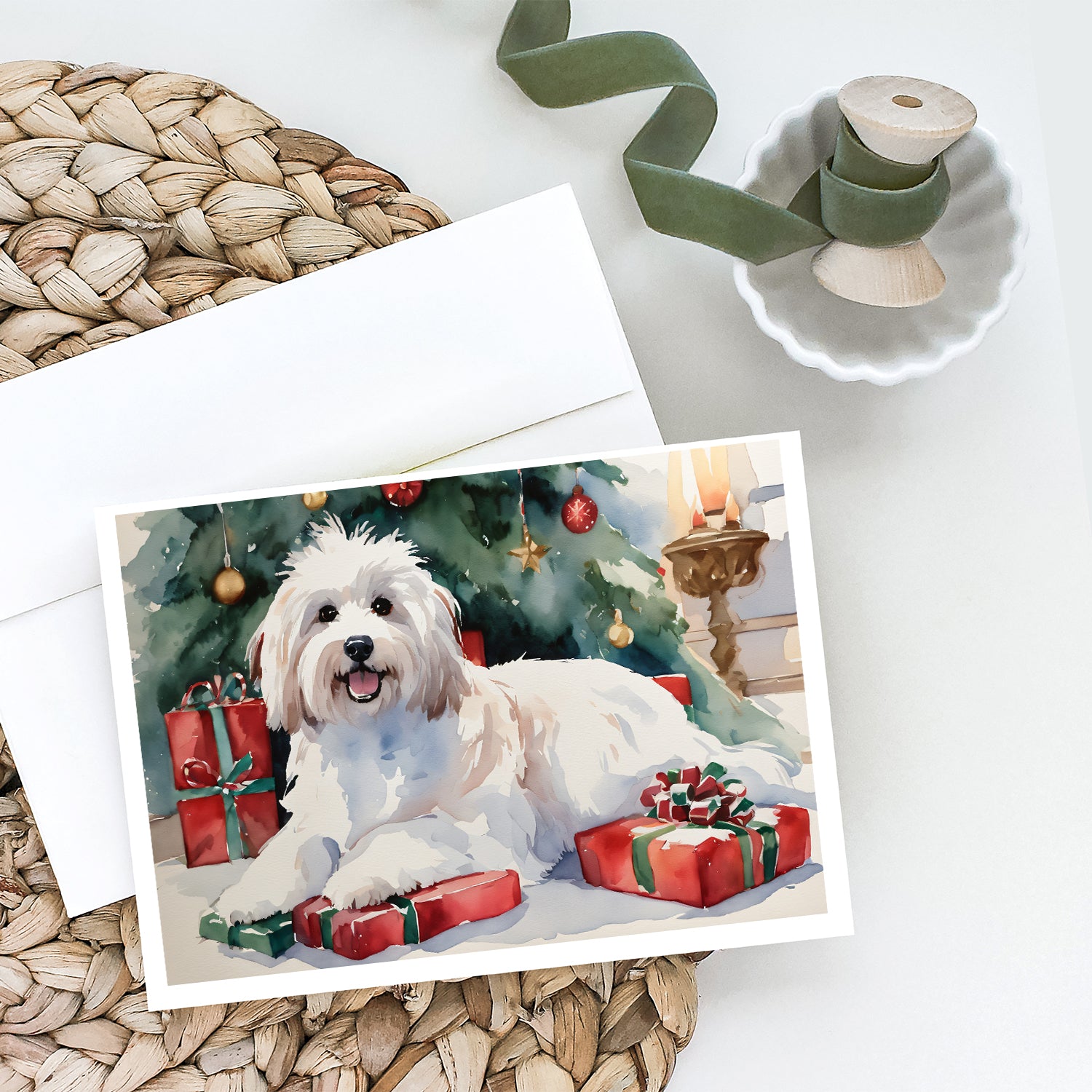 Coton De Tulear Cozy Christmas Greeting Cards Pack of 8